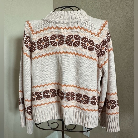 MADEWELL Overbrook Fair Isle Mockneck Sweater, EUC! - Picture 3 of 7
